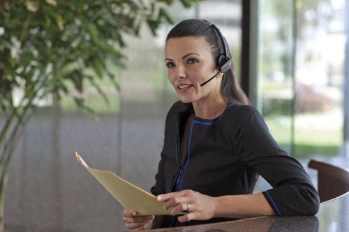 Plantronics - CS540 Wireless DECT Headset with HL-10 Lifter (Poly) - Single Ear (Mono) Convertible (3 wearing styles…