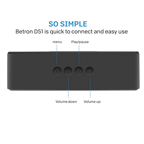 Betron D51 Portable Bluetooth Speaker Wireless with Microphone